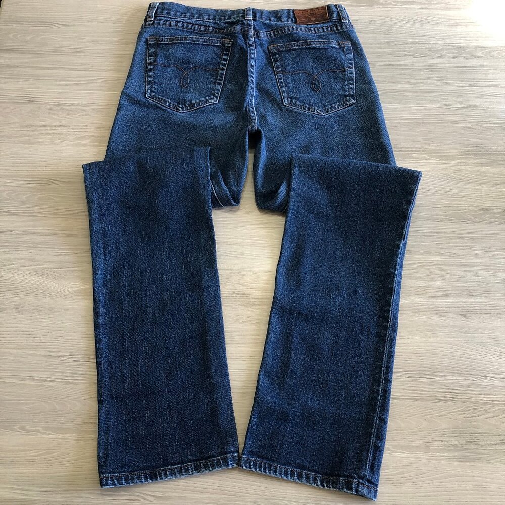 Ralph Lauren Womens Lauren Jeans Co Mid Rise Straight Leg Blue Size 4